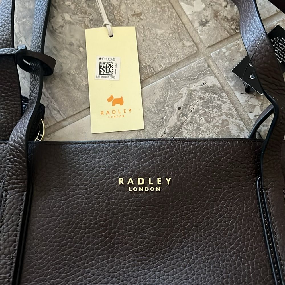 RADLEY London Museum Street Large Open-Top Tote in Dark Brown, NWT - Picture 9 of 16